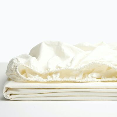 Beige fitted sheet