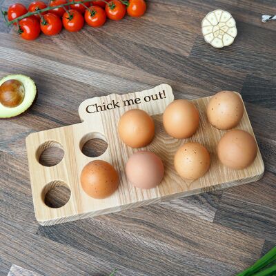Plateau En Bois Pour Oeufs De Poule