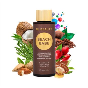 BEACH BABE, Huile corporelle pour un bronzage rapide et une hydratation de la peau, 100 ml, NL Beauty™ 7