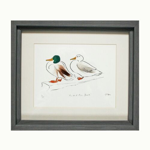Mr & Mrs Duck Print - Framed