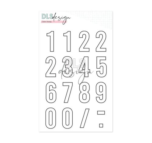 Clear Stamp Gilmo Big Numbers Outline