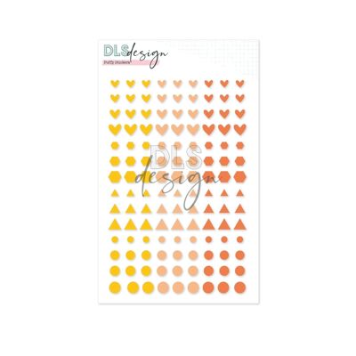 Puffy Stickers Essentials Shapes Yellow