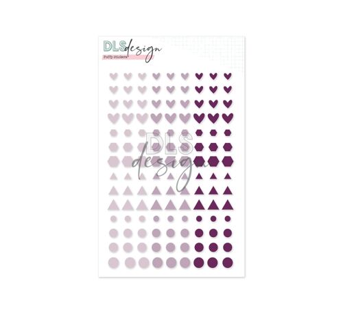 Puffy Stickers Essentials Shapes Purple