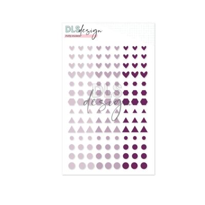 Puffy Stickers Essentials Shapes Violet