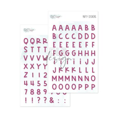 Puffy Stickers Alphabet Mason Prune
