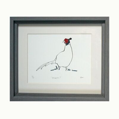 Who Me, Pheasant Print - Framed