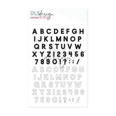 Clear Stamp Alphabet Jaxon Small Outline & Solid