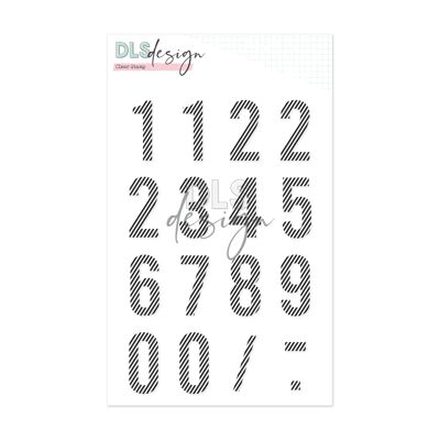 Clear Stamp Gilmo Big Numbers gestreift