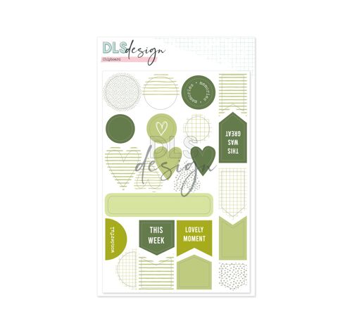 Chipboard Essential Shapes Green