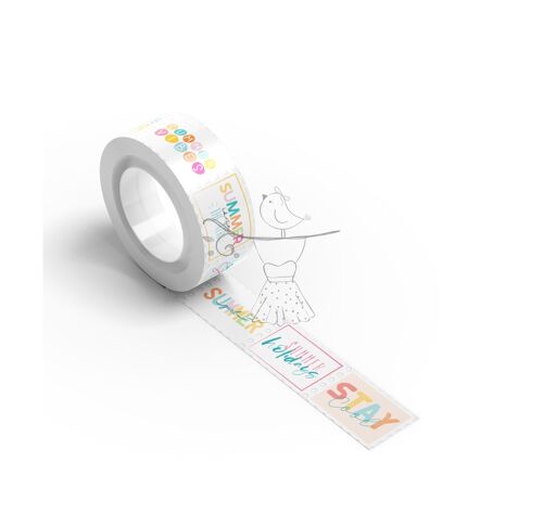 Washi Tape Post Stamp Summer Words
