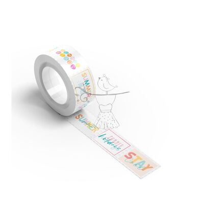 Washi Tape Post Stamp Palabras de verano