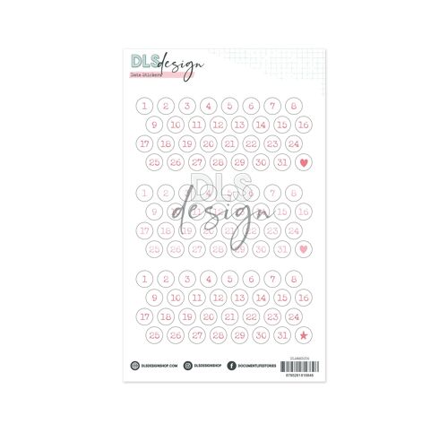 Date Stickers Pink & Hot Pink