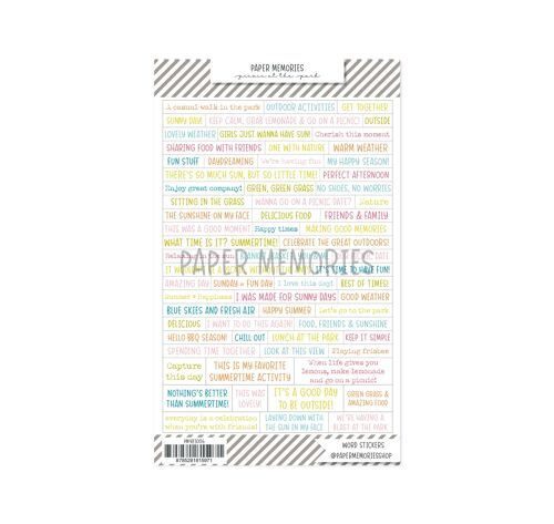 Vinyl Word Stickers Summer Memories - Picnic at the Park ENG