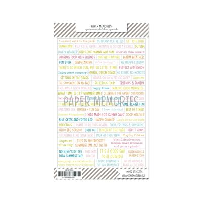 Pegatinas de vinilo con palabras Summer Memories - Picnic en el parque ESP