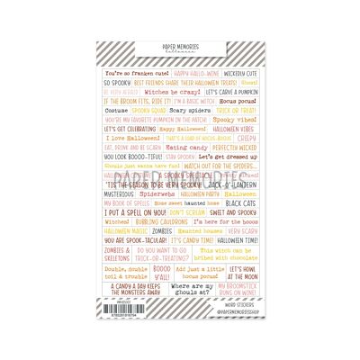 Mots autocollants en vinyle Souvenirs d'automne - Halloween FRA