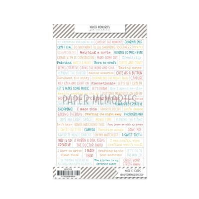 Pegatinas de vinilo con palabras Fall Memories - Get Creative ESP
