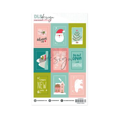 Beschreibbare Formaufkleber „Dezembergeschichten“, Briefmarken