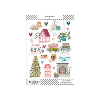 Pegatinas de formas para escribir Winter Memories