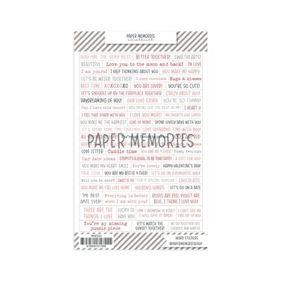 Word Stickers Winter Memories Sweetheart