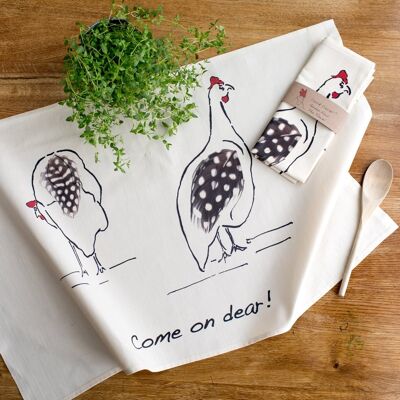 Guinea Fowl Tea Towel