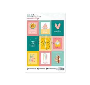 Autocollants de forme inscriptibles Timbres Lively