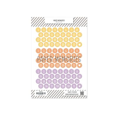 Stickers Date Souvenirs de Printemps Pastel