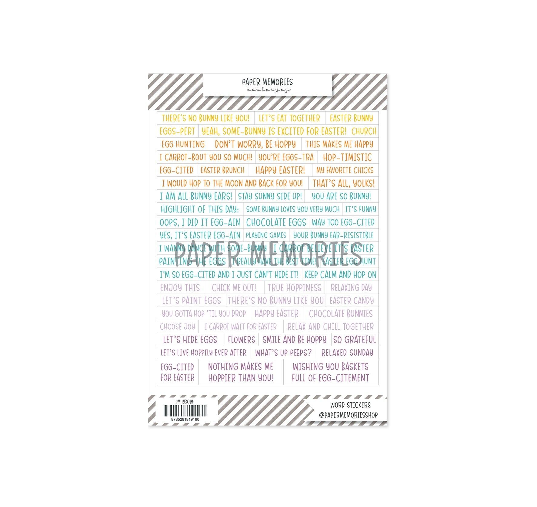 Wortaufkleber Frühlingserinnerungen Osterfreude