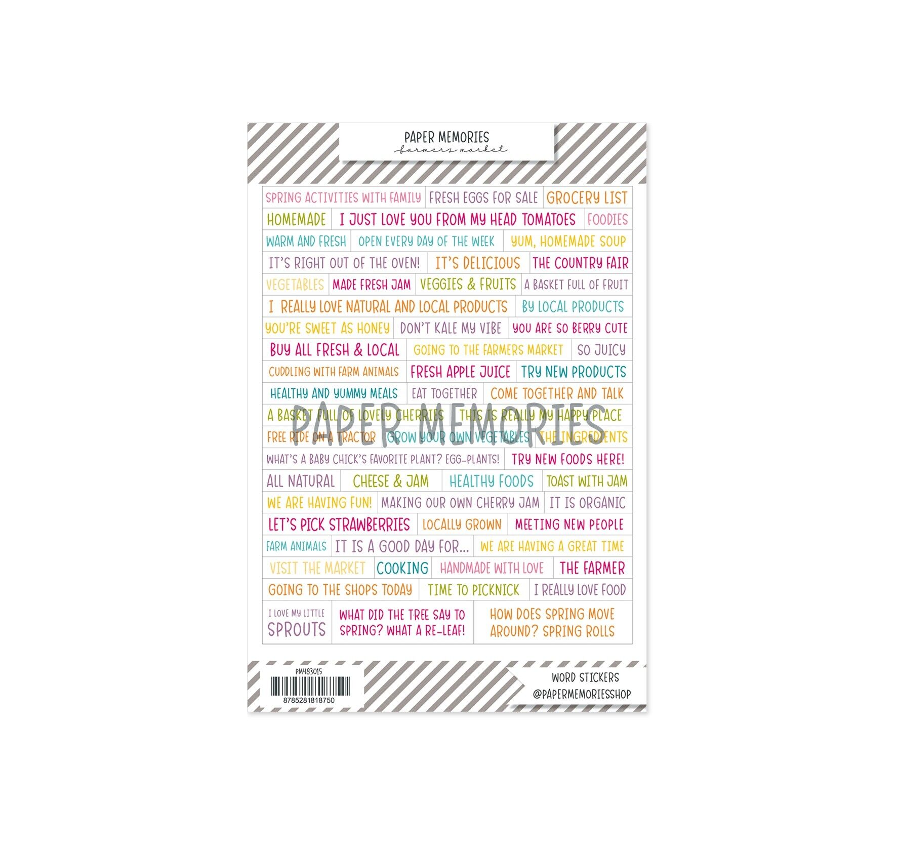 Wortaufkleber Frühlingserinnerungen Bauernmarkt