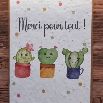 Carte à planter - Merci pour tout !