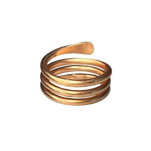 Enigmatic Spirals Copper Ring (#3)