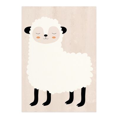 Wooly Sheep Pal, affiche pour enfants animaux, papier écologique et emballage