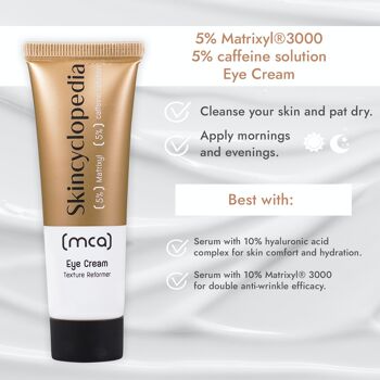 SKINCYCLOPEDIA (3770050) CREME CONTOUR DES YEUX LISSANTE ET DEPOMPANTE AVEC MATRIXYL 3000 ET CAFFEINE 6