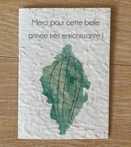 Carte à planter – Merci pour cette belle année enrichissante !