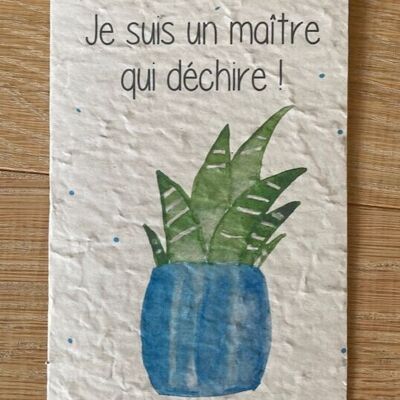 Carte à planter – Je suis un maître qui déchire !