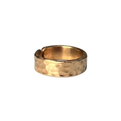 Hammered Elegance Copper Ring (#12)