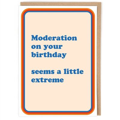 Carte d'anniversaire de modération