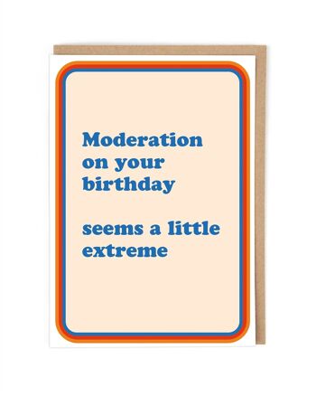 Carte d'anniversaire de modération
