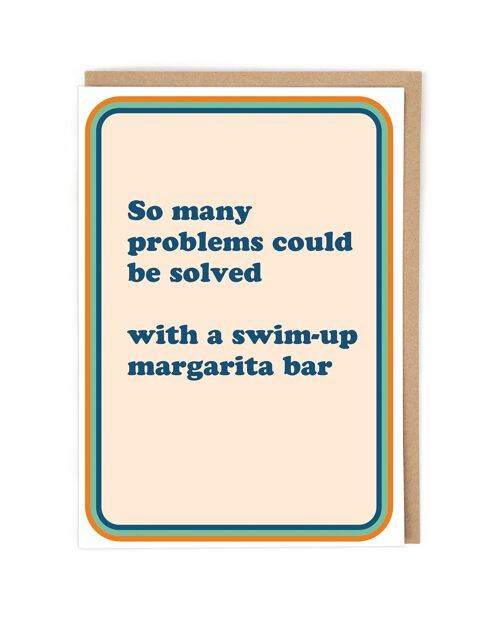 Swim-Up Margarita Bar Greeting Card