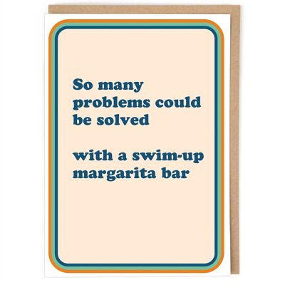 Swim-Up-Margarita-Bar-Grußkarte
