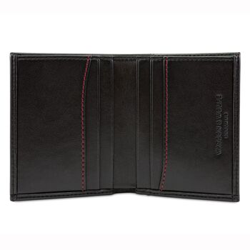 Porte-cartes avec poche pour notes en noir 3