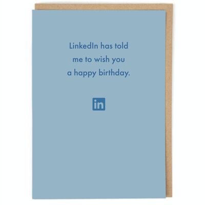 Carte d'anniversaire Linkedin