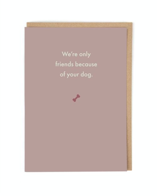 Because of Your Dog Greeting Card