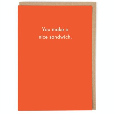 Nice Sandwich Greeting Card