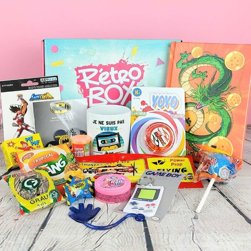 Retro Box - 100% Man - 80s and 90s Gift Box - Souvenirs Generation