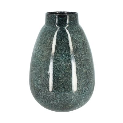 CELADON VASO IN METALLO SMALTATO MACULATO 20X20X30CM IRIZ