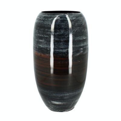 VASE IN MELAILLE MELAILLE TONE BLUE AND BROWN 17X17X30CM LAGRA