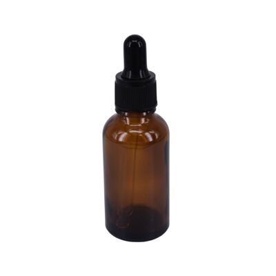 Nutley's 30ml Amber Glass Dropper Bottles: Choose Lid Colour - Black - 50