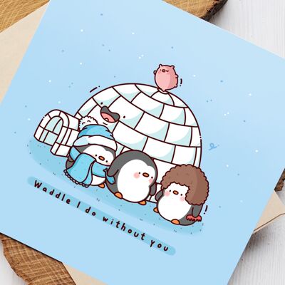 Cute Penguin card