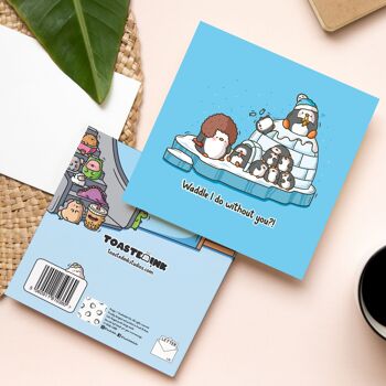 Carte Pingouin | Carte d’amitié d’amour | Carte de voeux 3