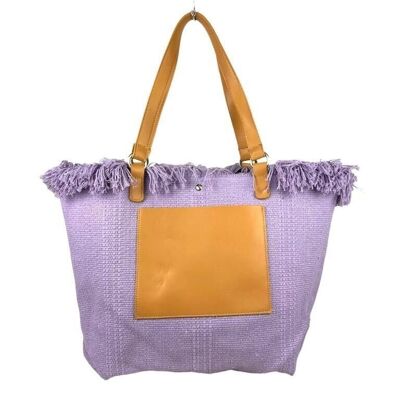 Bolso Shopper Sintético de Mujer con Compartimento Frontal